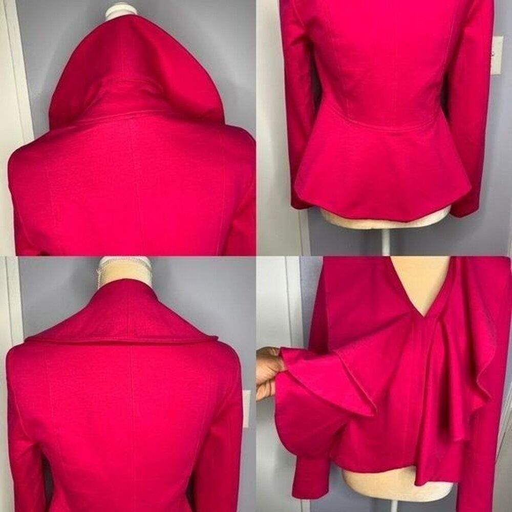 Inc International Concepts Draped Pink Small Women’s Jacket Blazer Zip Closure - Picture 12 of 13